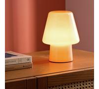 Habitat Flore Glass Table Lamp - Orange