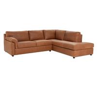 Habitat Florence Leather Right Hand Corner Chaise Sofa - Tan