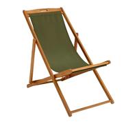 Habitat Folding Wooden Garden Deck Chair - Green