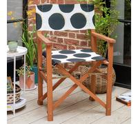 Habitat Folding Wooden Garden Director Chair - Black & White