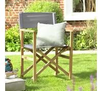 Habitat Folding Wooden Garden Director Chair - Charcoal