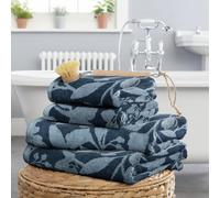 Habitat Foliage 4 Piece Towel Bale - Navy