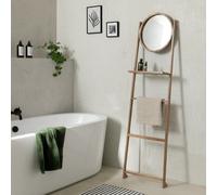 Habitat Free Standing Towel Ladder and Mirror - Natural