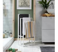 Habitat Freestanding Bamboo Towel Rail - White