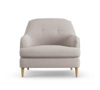 Habitat Frome Fabric Armchair - Stone - Ash Leg