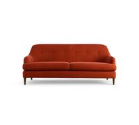 Habitat Frome Velvet 3 Seater Sofa - Burnt Orange - Dark Leg