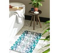 Habitat Geometric Bath Mat - Blue & Green