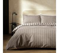 Habitat Geometric Circles Stripe Grey Bedding Set - Single