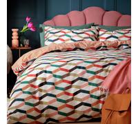 Habitat Geometric ZigZag Multicolour Bedding Set - Double