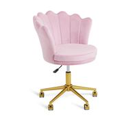 Habitat Georgia Scallop Velvet Chair - Pink