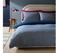 Habitat Gingham Seersucker Navy Bedding Set - Double