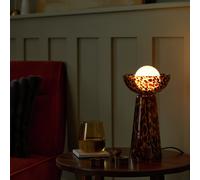Habitat Glass Tortoise Shell Table Lamp - Brown