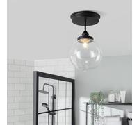 Habitat Globe Metal Bathroom Pendant Light - Black