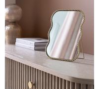 Habitat Gold Rope Twist Dressing Table Mirror - 21x16cm