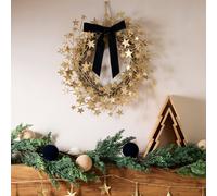 Habitat Gold Star Christmas Wreath