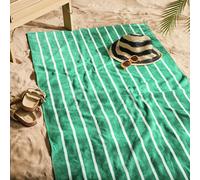 Habitat Green Skinny Stripe Beach Towel