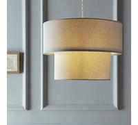 Habitat Grey 2 Tier Easy Fit Lampshade - 35cm