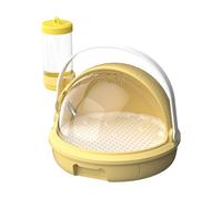 Habitat, Hamster Holder for Outdoor, Transparent Box with Sliding Tray, Small Words for Pets Use Function Travel Cage Tool, Access