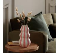 Habitat Hand Painted Stripe Vase - Pink