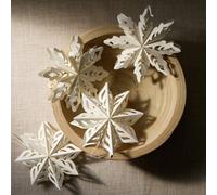 Habitat Handmade Paper Snowflake Tree Decoration - Pack of 4