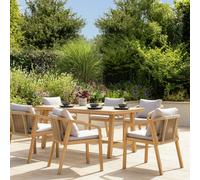 Habitat Hania 6 Seater Wooden Patio Set - Natural