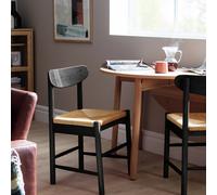 Habitat Hanna Pair of Wood Dining Chairs - Black