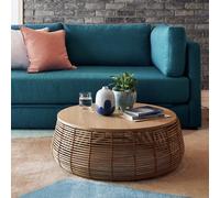 Habitat Hazel Rattan Round Coffee Table - Natural