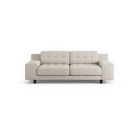 Habitat Hendricks Fabric 3 Seater Sofa - Natural - Black Leg