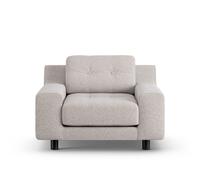 Habitat Hendricks Fabric Arm Chair - Natural - Black Leg