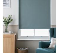 Habitat Herringbone Blackout Teal Roller Blind - 120cm