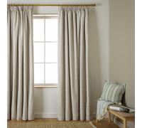 Habitat Herringbone Pencil Pleat Curtain - Cream -183x168cm