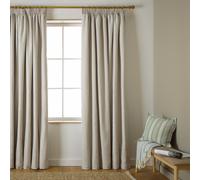 Habitat Herringbone Pencil Pleat Curtain - Cream -229x168cm