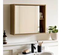 Habitat Herson 1 Door Mirrored Wall Cabinet - Oak