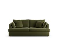 Habitat Holmfirth Velvet 3 Seater Sofa Bed - Moss Green