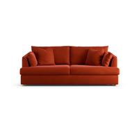 Habitat Holmfirth Velvet 3 Seater Sofa - Orange