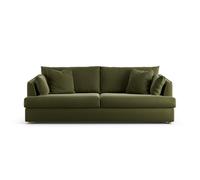 Habitat Holmfirth Velvet 4 Seater Sofa - Moss Green