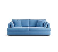 Habitat Holmfirth Velvet 4 Seater Sofa - Sky Blue