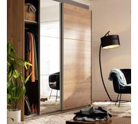 Habitat Holsted Mirror 200cm Sliding Wardrobe - Oak Effect