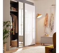 Habitat Holsted Mirror 200cm Sliding Wardrobe - White Gloss