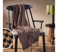 Habitat Houndstooth Throw - Brown - 125x150cm