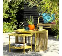 Habitat Ipanema Metal Garden Coffee Table - Yellow