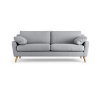 Habitat Ivor Fabric 4 Seater Sofa - Grey - Ash Leg