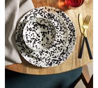 Habitat Jackson 12 Piece Stoneware Dinner Set - Black