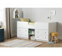 Habitat Jackson Storage Mid Sleeper Bed - White