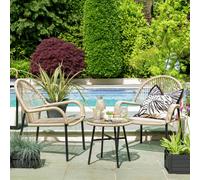 Habitat Java 2 Seater Metal Garden Bistro Set - Natural