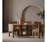 Habitat Jericho Natural Dining Table,Bench &4 Natural Chairs