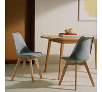 Habitat Jerry Pair of Dining Chair - Grey