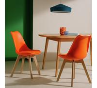 Habitat Jerry Pair of Dining Chair - Orange