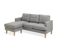 Habitat Joshua Fabric Reversible Corner Sofa - Light Grey