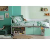 Habitat Jude Storage Cabin Bed With Mattress - White / Green